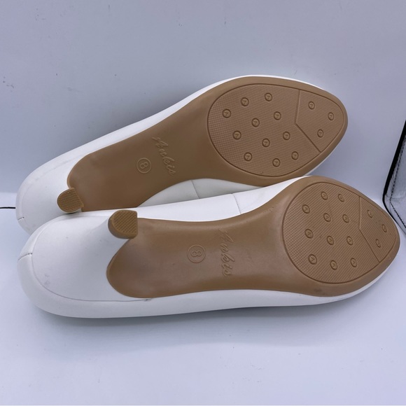 ANKIS low heel comfortable womens white pumps Size 8 - Picture 7 of 15